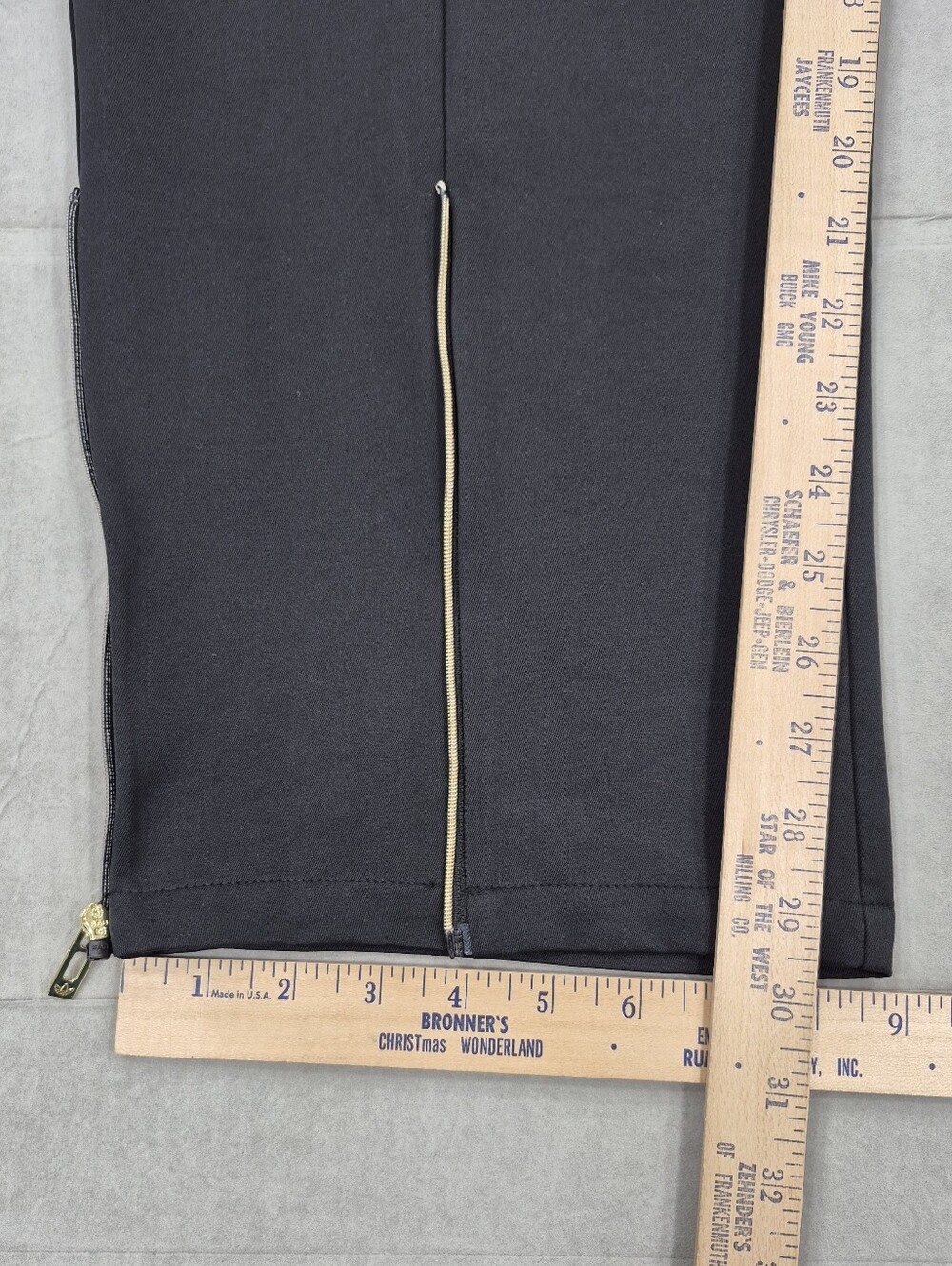 Adidas Originals Cargo Pants women's large black gold logo zipper ankles - Picture 8 of 13